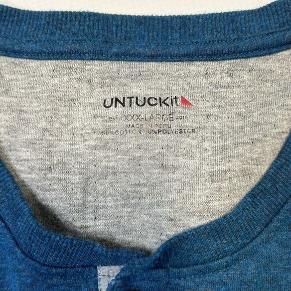 Untuckit Urey Grassi 40983 Long Sleeve Henley Shirt Men’s Size 3XL Button Lot 2 - Picture 14 of 16